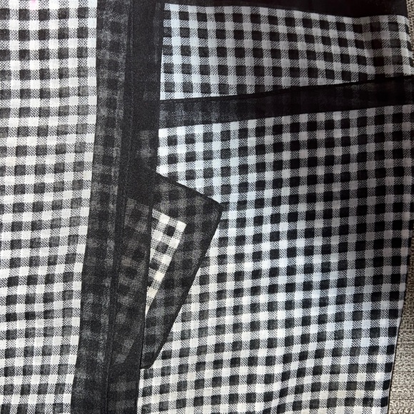 Black and white checkered Italian Scarf 27 inch square - Picture 1 of 3